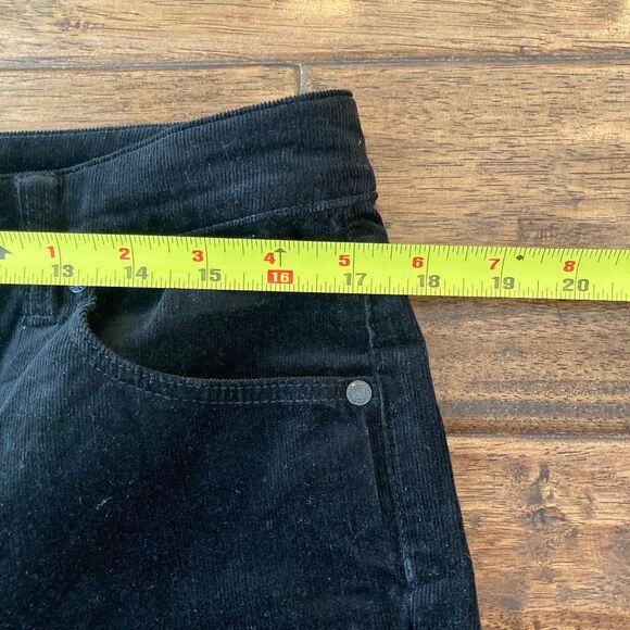 Talbots Corduroy Straight Leg Ankle Pants 10P Black Classic Preppy Fall - Picture 8 of 8